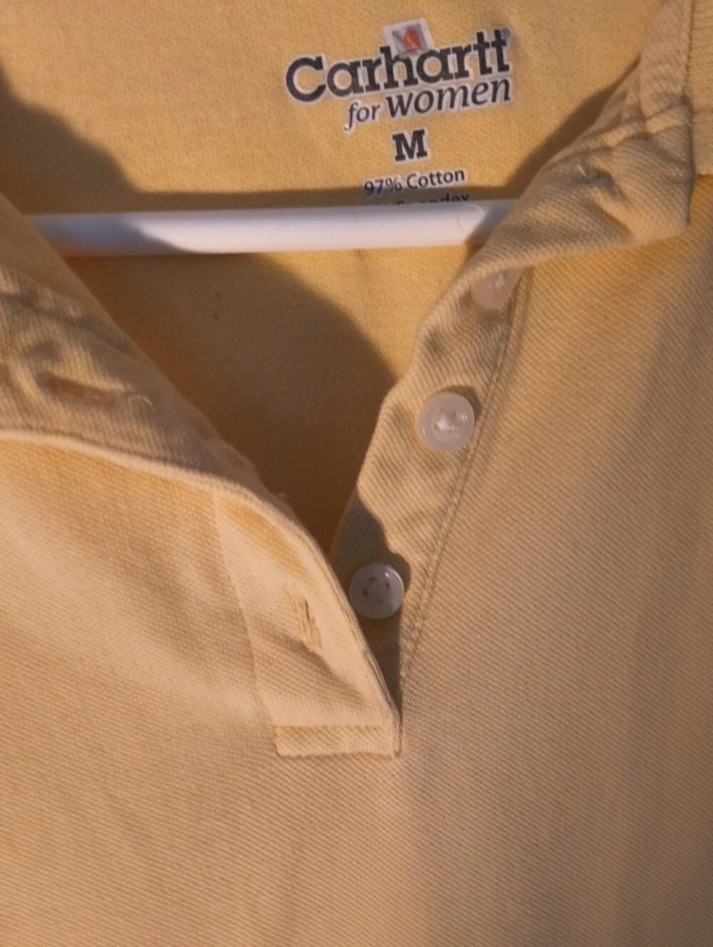 Carhartt Women’s Pale Yellow Polo Top